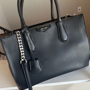 Black and tan leather Nine West purse